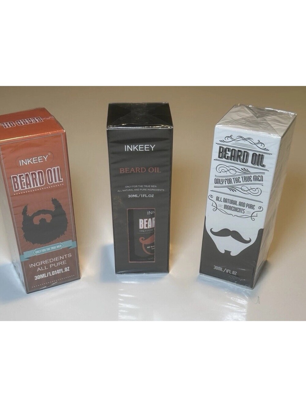 INKEEY Beard Oil Set Of 3 Growth Enhance Texture All Natural